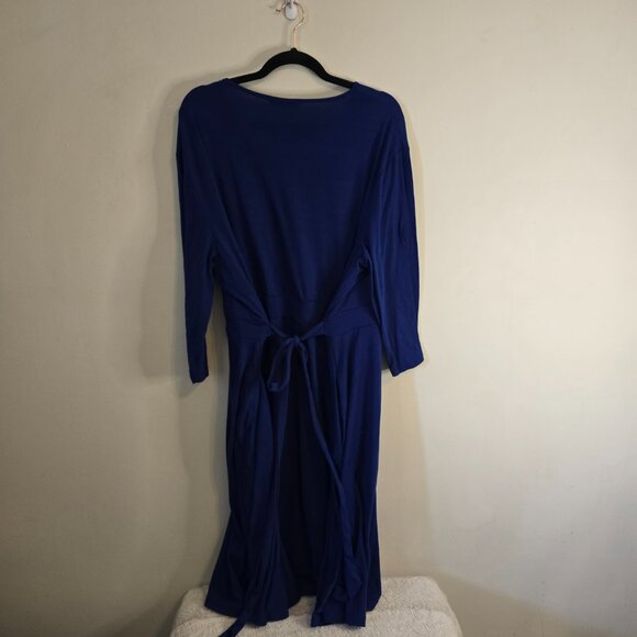 WOMENS PLUS SIZE 26 BLUE DRESS - NEMIDOR - Deep V - Picture 3 of 6